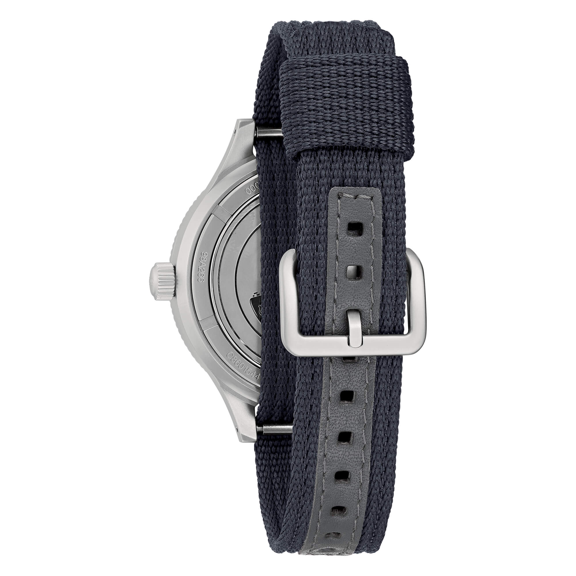 Orologio Uomo Bulova Automatico Mil Ship Cordura Nero Acciaio Military 98A266