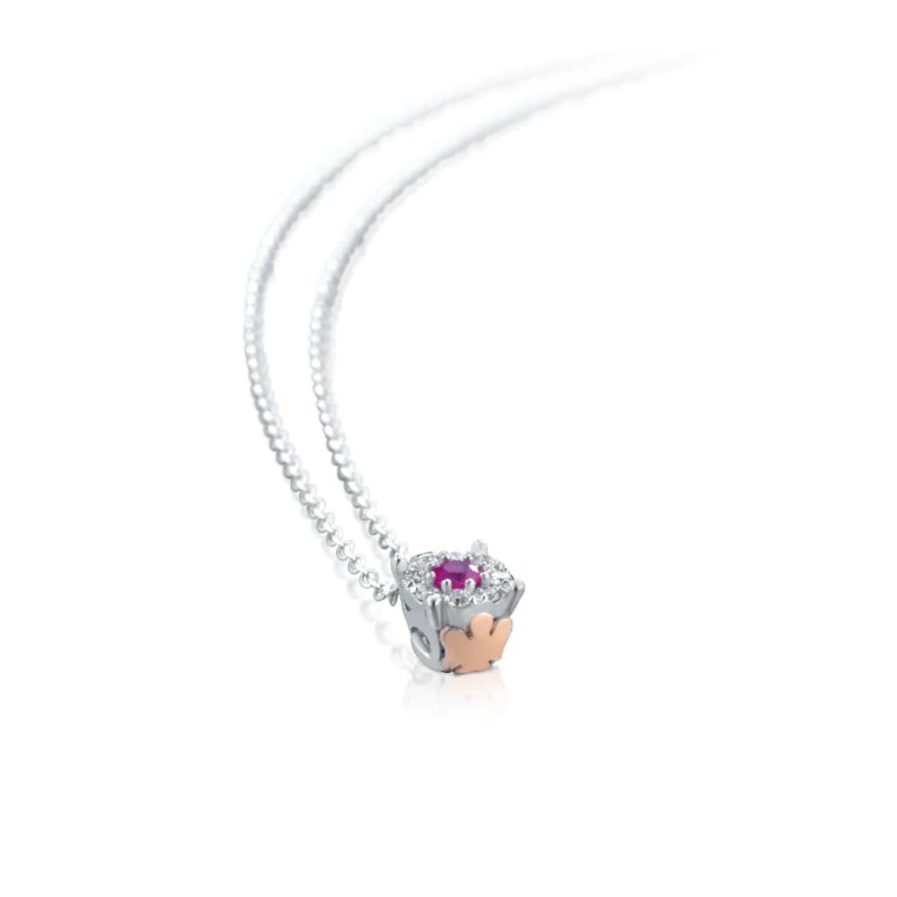 Collana Donna Roberto Giannotti Oro 9 KT Punto Luce Diamanti Rubino LUX200R