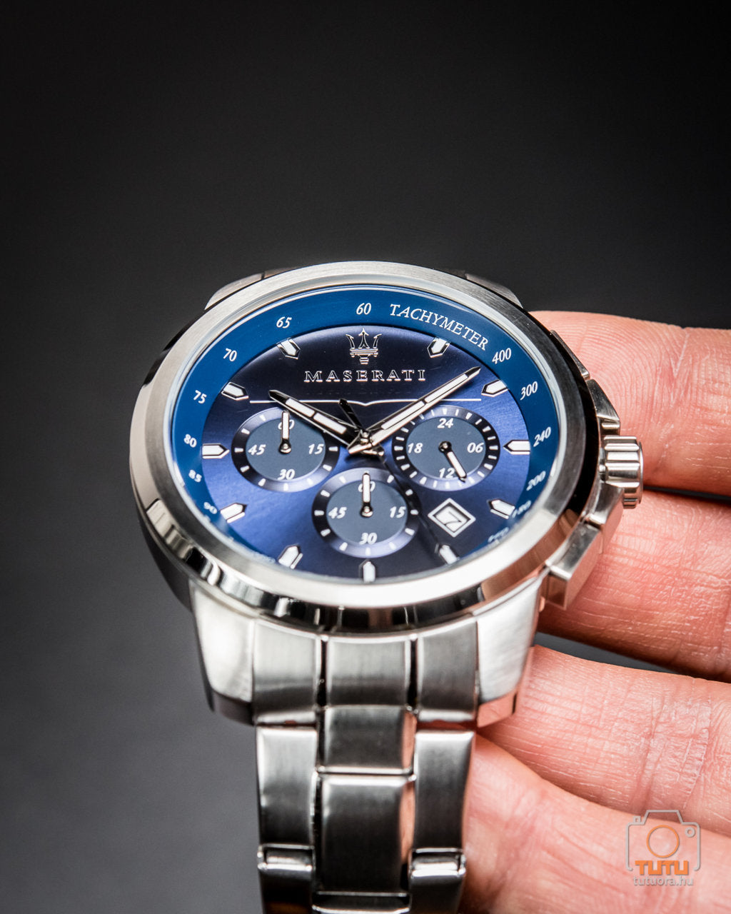 Orologio Uomo Maserati Blu Quarzo Cronografo Acciaio Data R8873621002