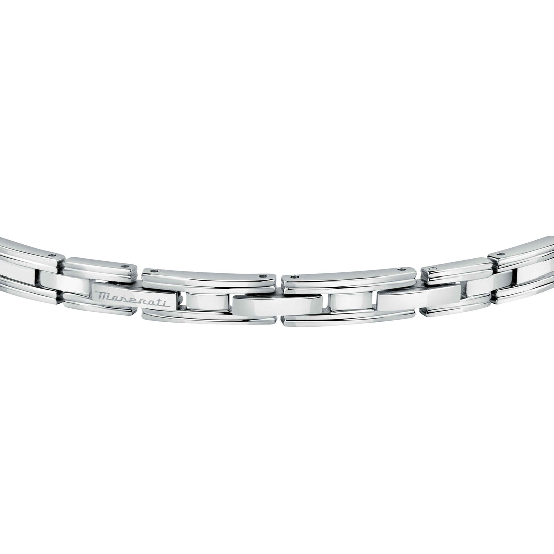 Bracciale Uomo Acciaio Maserati Centrale Logo Tridente Nero JM420ATK04