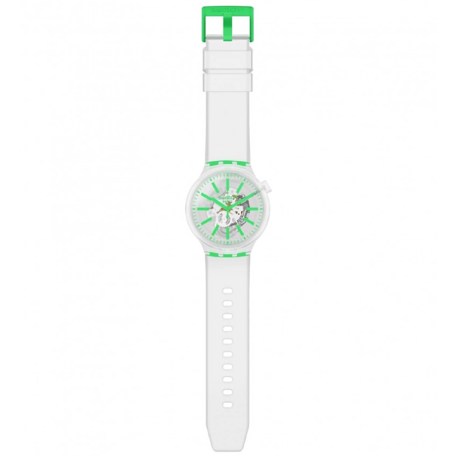 Orologio Uomo Silicone Gomma Swatch Big Bold Solo Tempo Quarzo Verde SO27E104