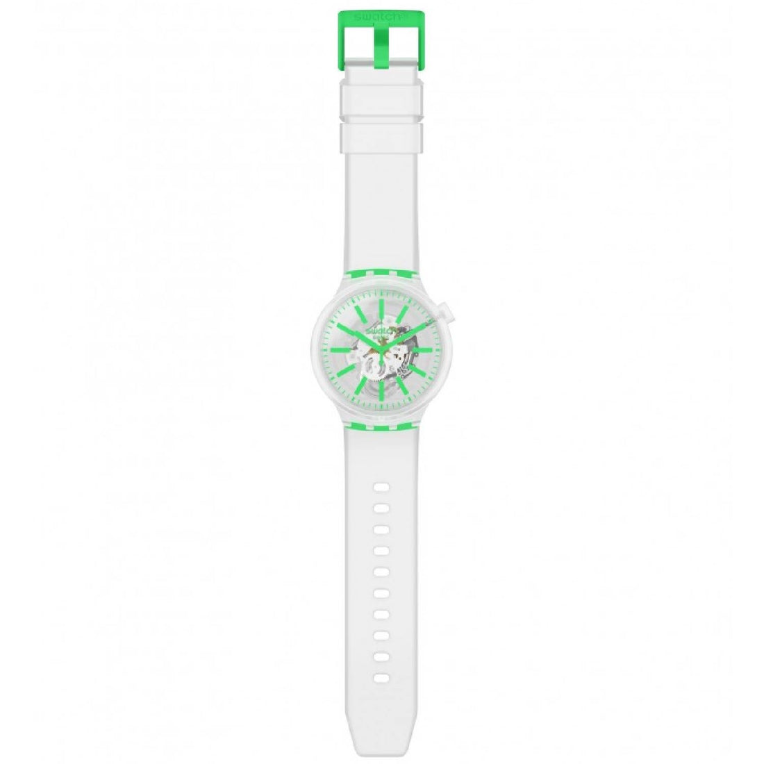 Orologio Uomo Silicone Gomma Swatch Big Bold Solo Tempo Quarzo Verde SO27E104