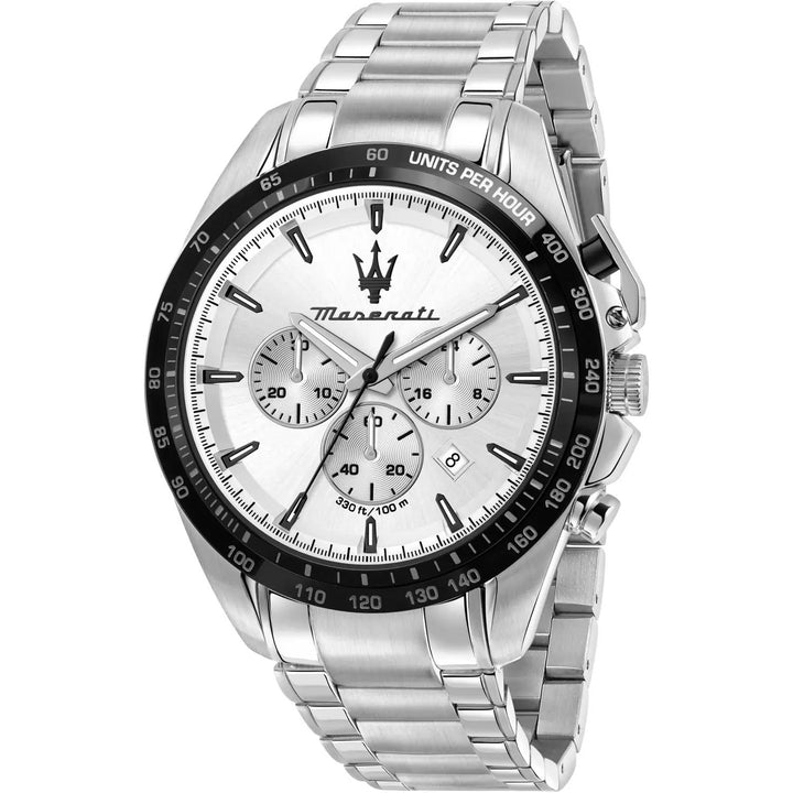 Orologio Uomo Maserati Acciaio Cronografo Quarzo Bianco Nero R8873612049