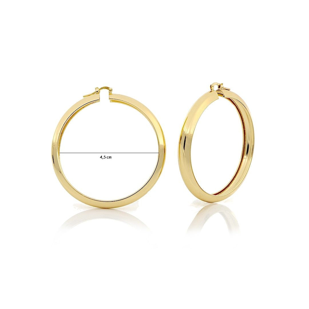 Orecchini Donna Unoaerre Bronzo Dorato Cerchio Lucido 501555