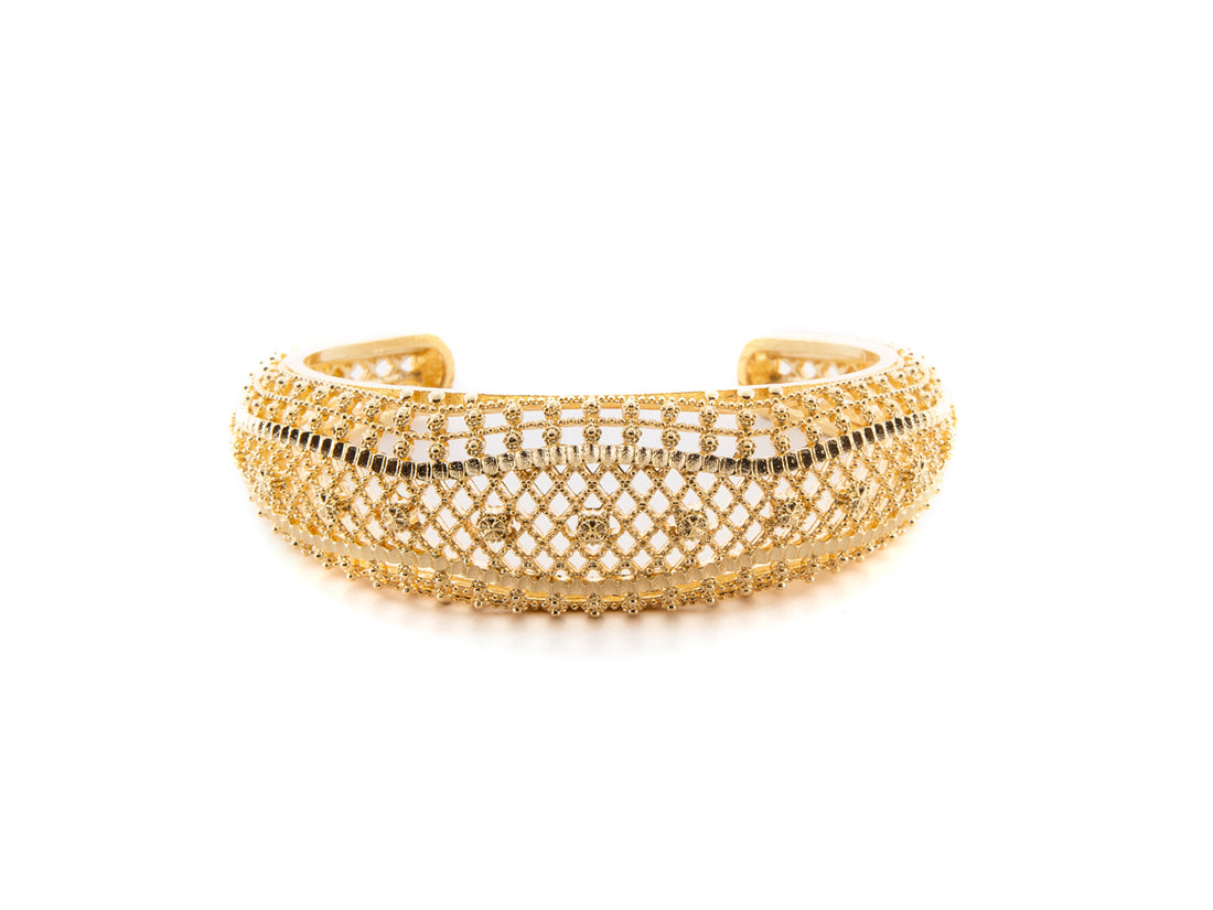 Bracciale Donna Acciaio dorato 4US cesare paciotti semirigido filigrana 4UBR7340W