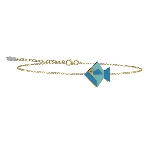 Bracciale Bambino Nanàn Argento Dorato 925 Origami Pesciolino NAN0718