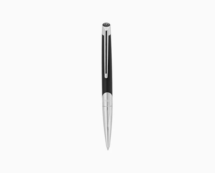 Penna Uomo Dupont Sfera Roller Acciaio Lucido Nero Specchio 405706