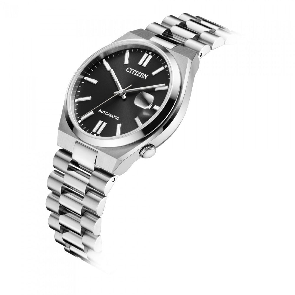 Orologio Uomo Citizen Automatico Maglia President Acciaio Nero Data NJ0150-81E