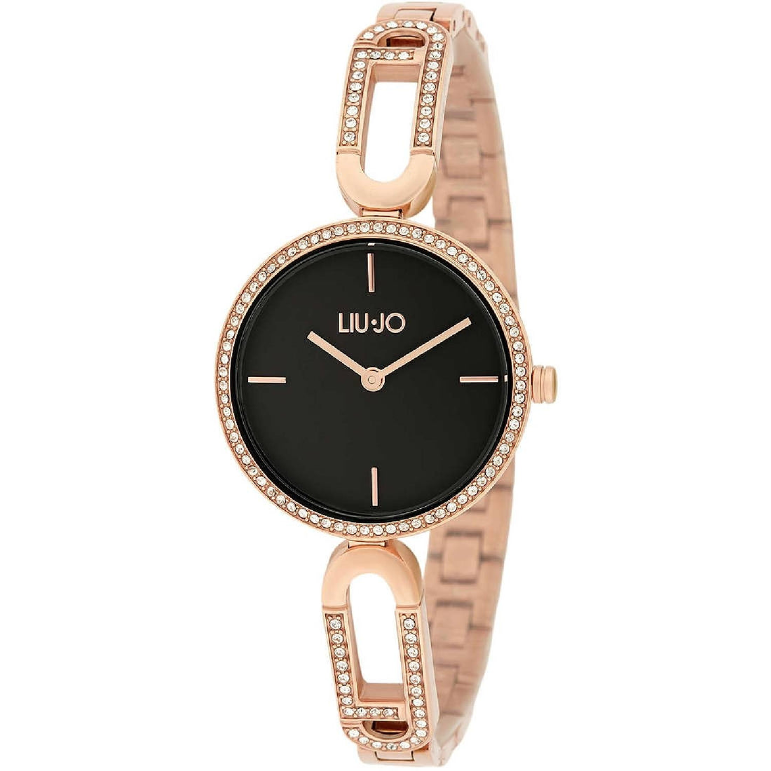 Orologio Donna Acciaio Liu-Jo Be Bright Quarzo Rosè Nero Zirconi Solo Tempo