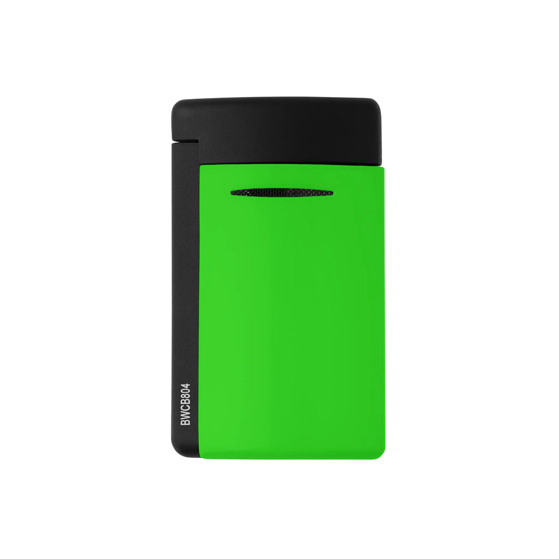 Accendino Uomo Dupont MiniJet Acciaio Nero Opaco Verde Fluo 010872