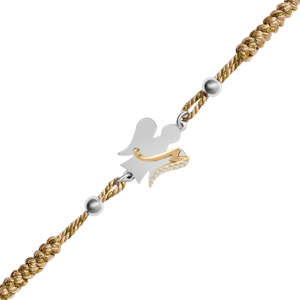Bracciale Donna Argento 925 Roberto Giannotti Cordino Angelo Iniziale M GIA700M