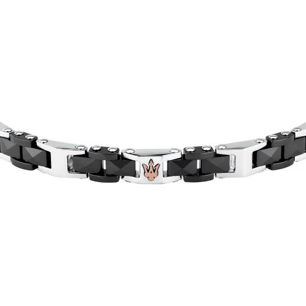 Bracciale Uomo Maserati Acciaio Ceramica Nera JM426ATZ98