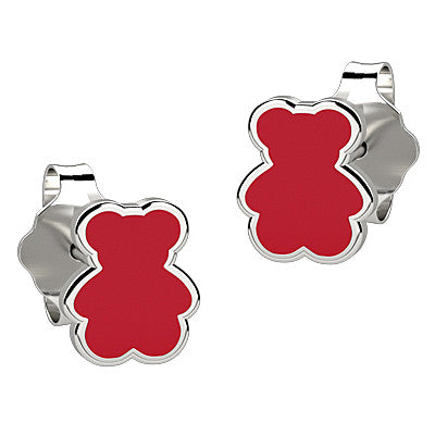 Orecchini Bambino Nanàn Argento 925 Orsetto Rosso NAN0079