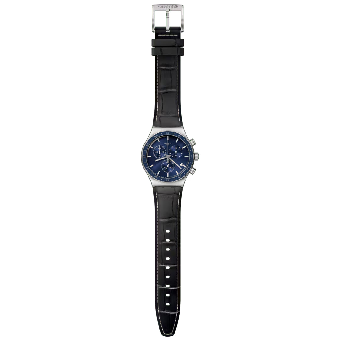 Orologio Uomo Swatch Quarzo Cobalt Lagoon Cronografo Blu YVS496