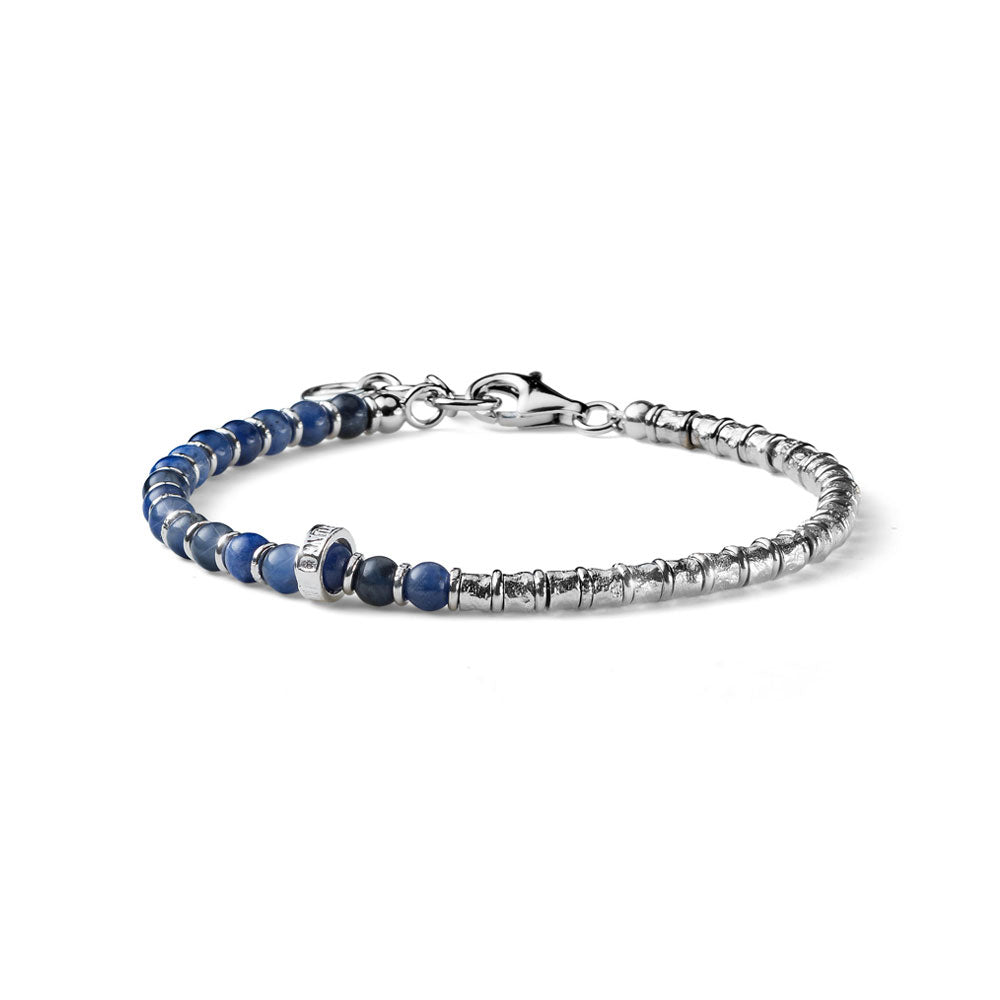 Bracciale Uomo Maria Cristina Sterling Argento 925 Sodalite Blu Cobalto G2870