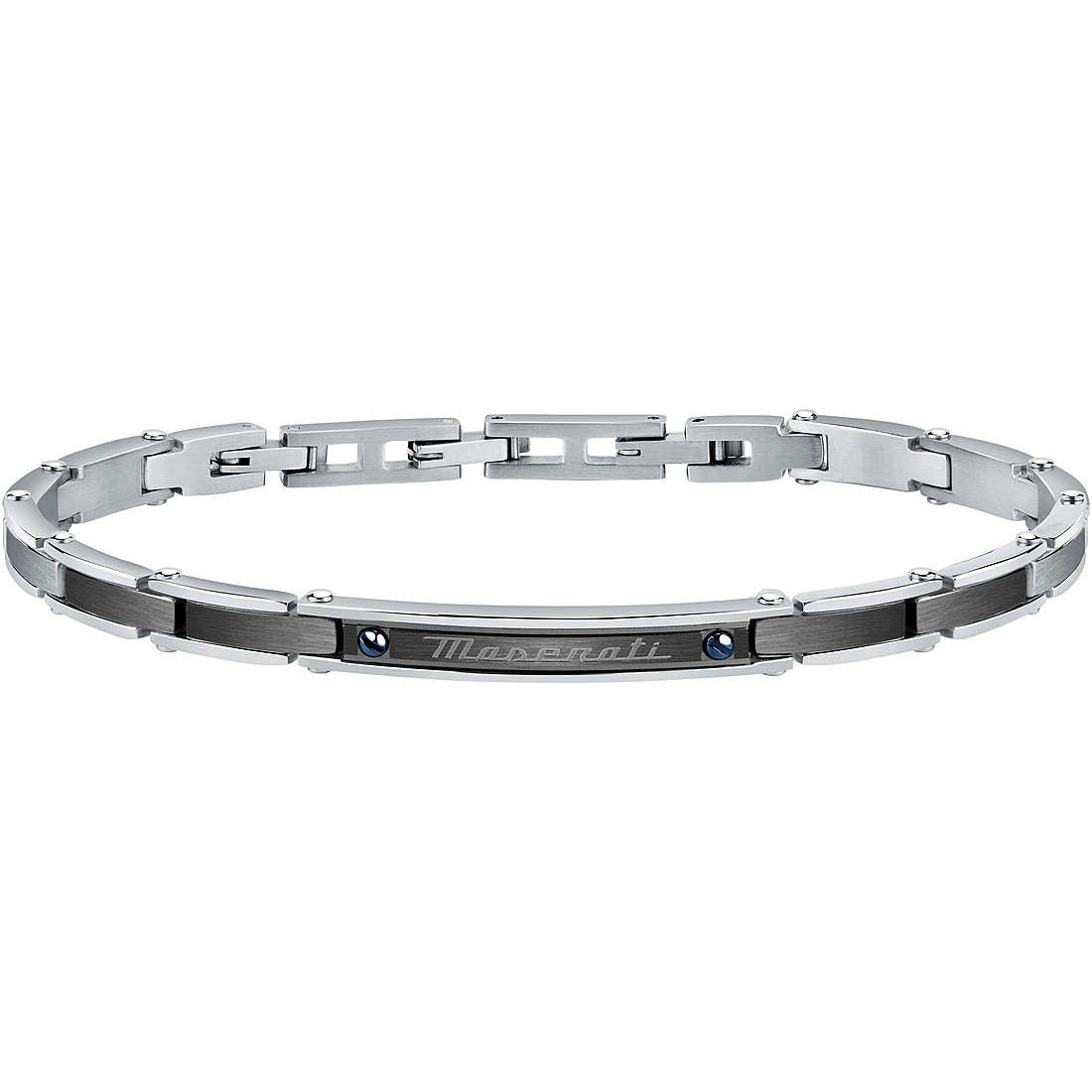 Bracciale Uomo Acciaio Maserati con Centrale semirigido Logato JM421ATK15