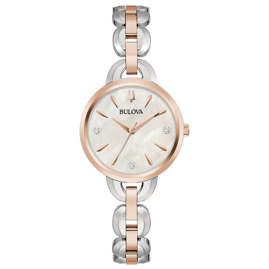 Orologio Donna Bulova Quarzo Solo Tempo Classic lady Madreperla Acciaio Diamanti 98P210