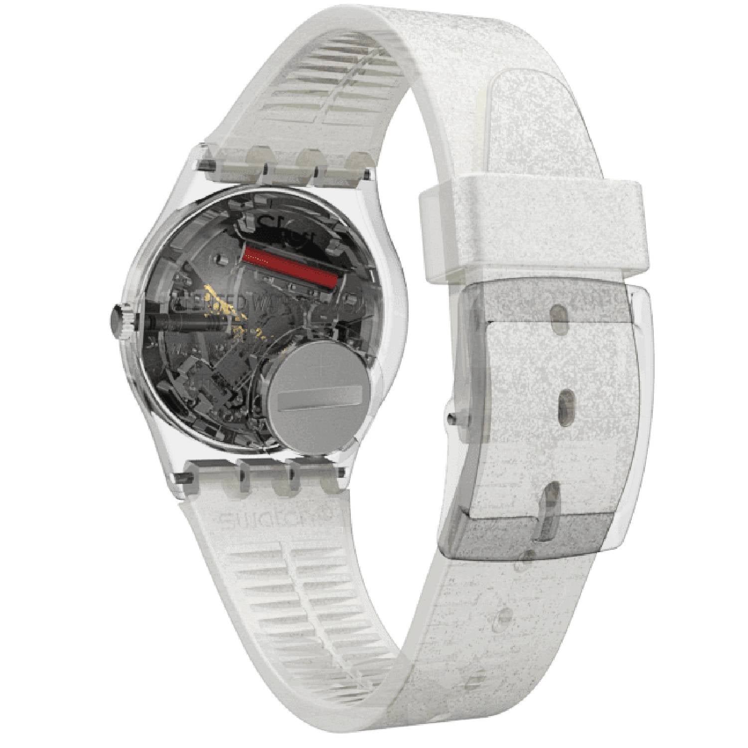 Orologio Donna Gomma Silicone Swatch Quarzo Solo Tempo Data Argentè GM416C
