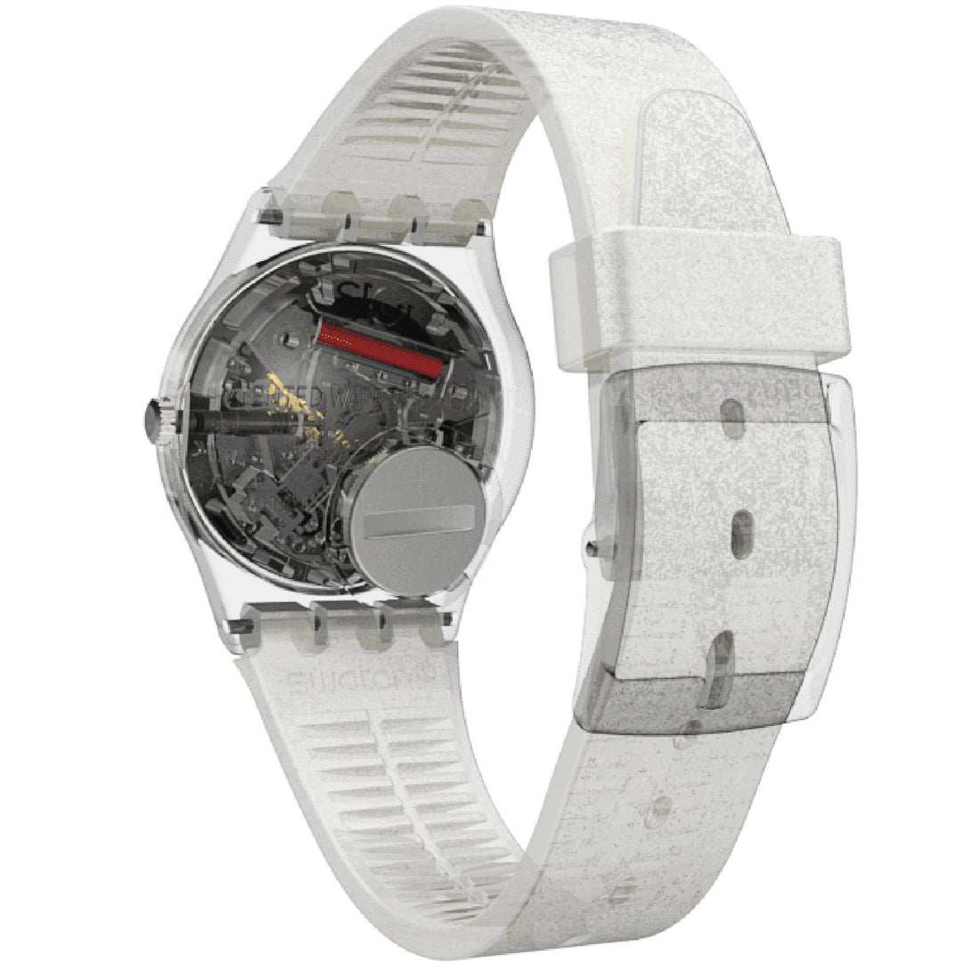 Orologio Donna Gomma Silicone Swatch Quarzo Solo Tempo Data Argentè GM416C