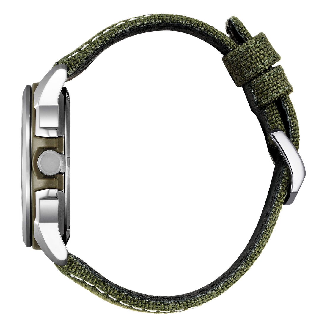 Orologio Uomo Citizen Eco-Drive Military Data Cordura Verde AW1801-19X