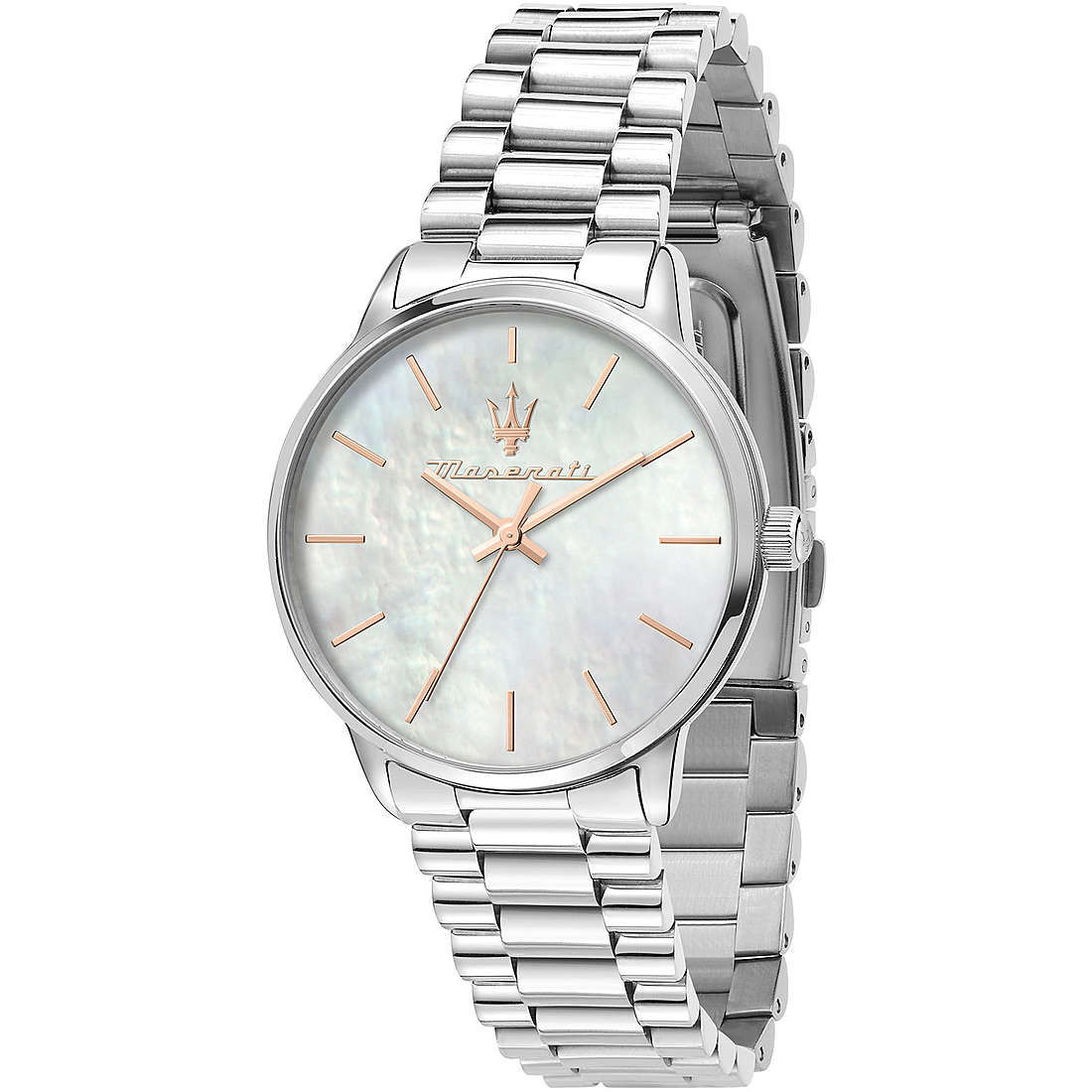 Orologio Donna Maserati Solo Tempo Acciaio Quadrante Bianco Vetro Minerale R8853147507