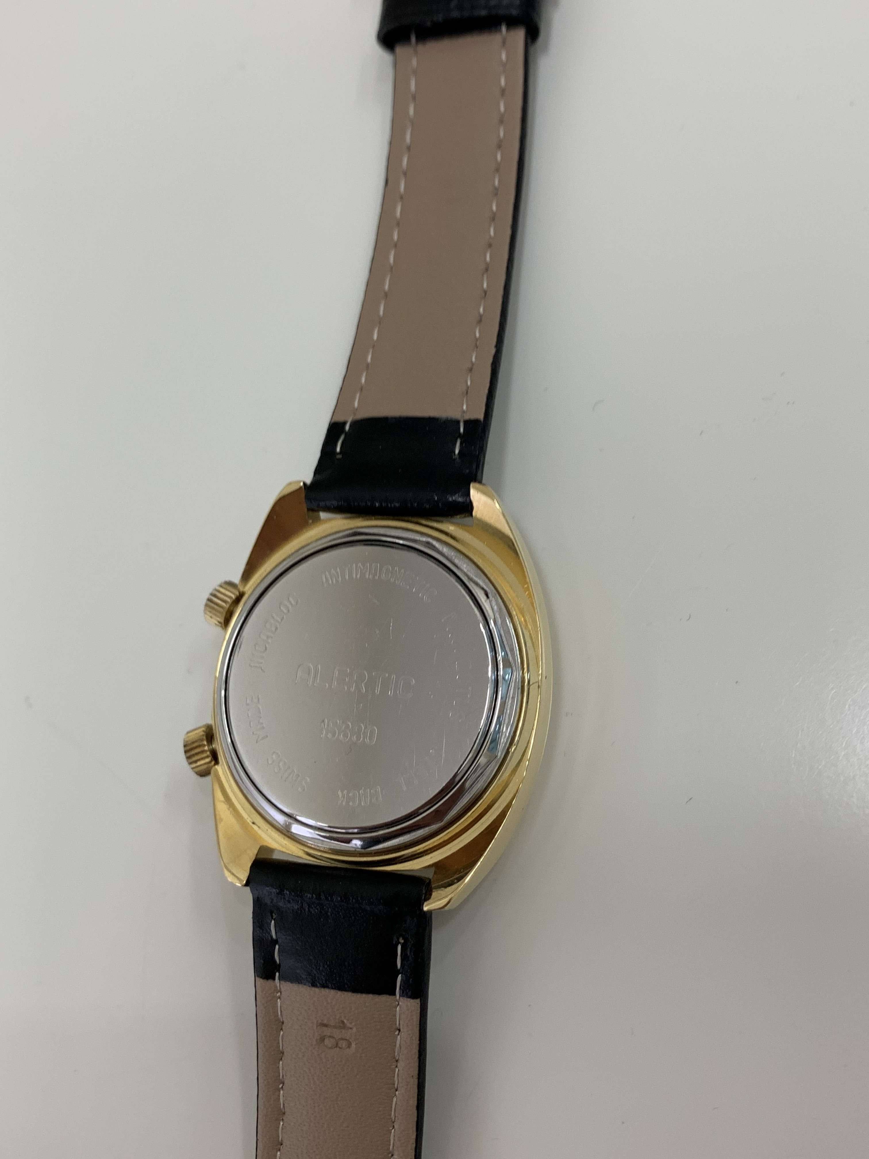 Orologio Uomo Vintage Noblex Carica Manuale Svegliarino Allarme Dorato Data