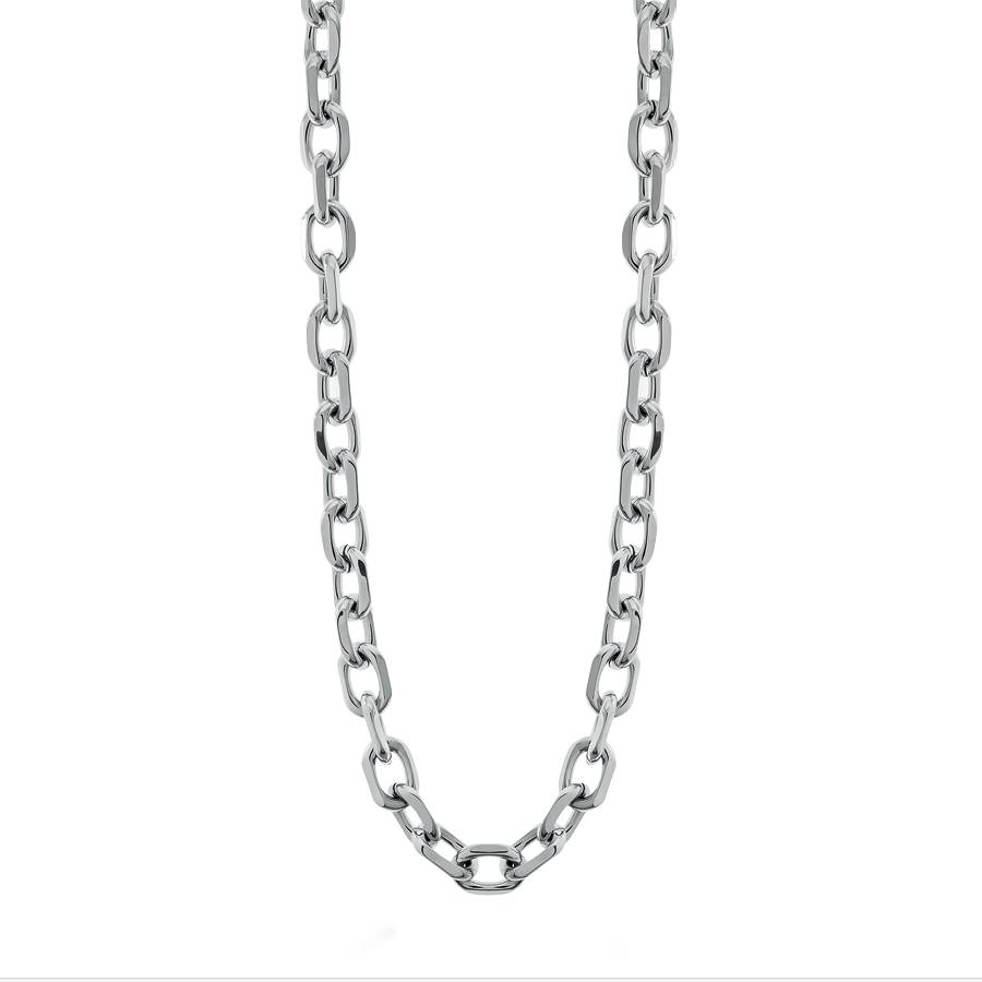 Collare Pets Liu Jo Acciaio Maglia Anelli Ovali Lucida LJP023L