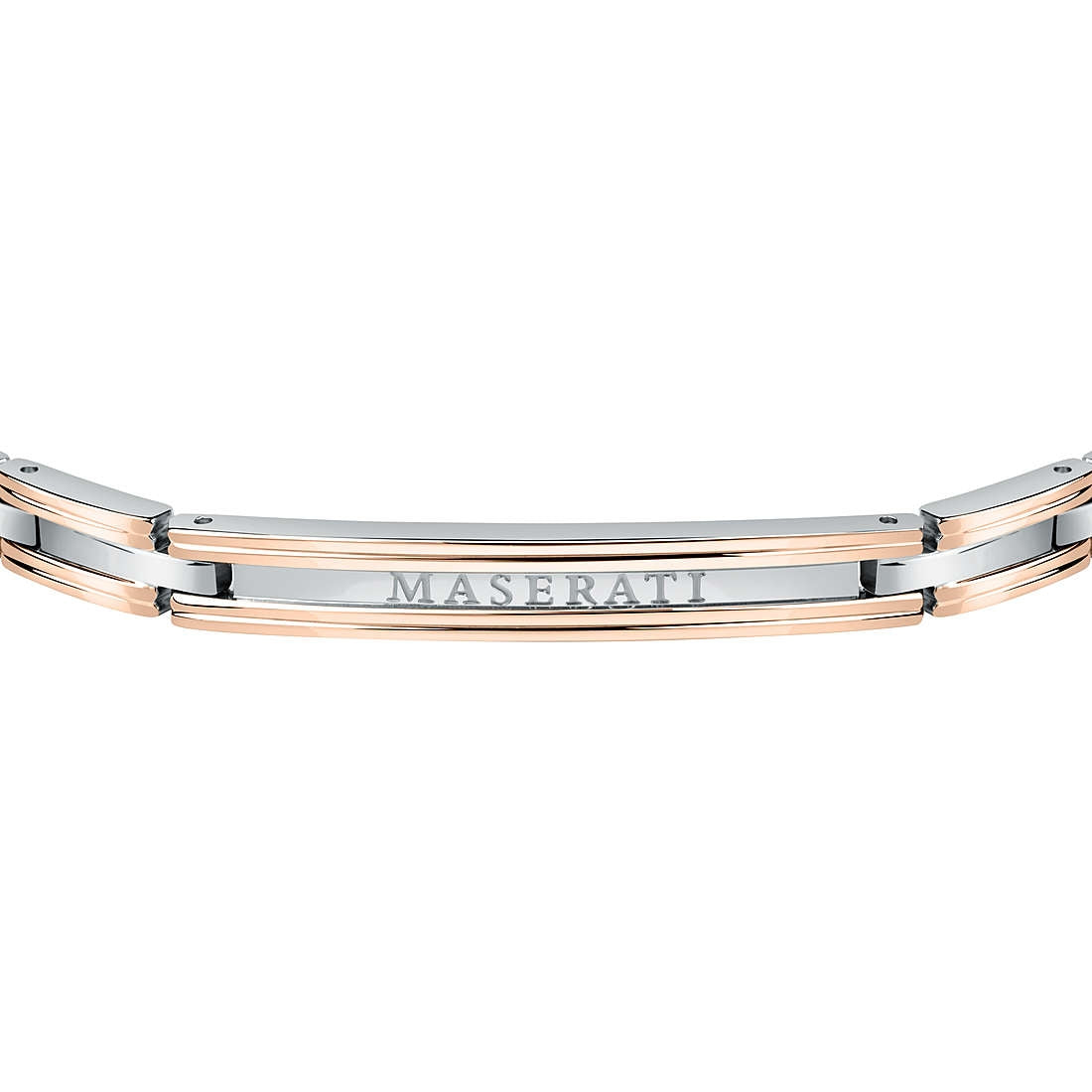 Bracciale Uomo Acciaio Maserati Logo Centrale  Semirigido JM420ATK05