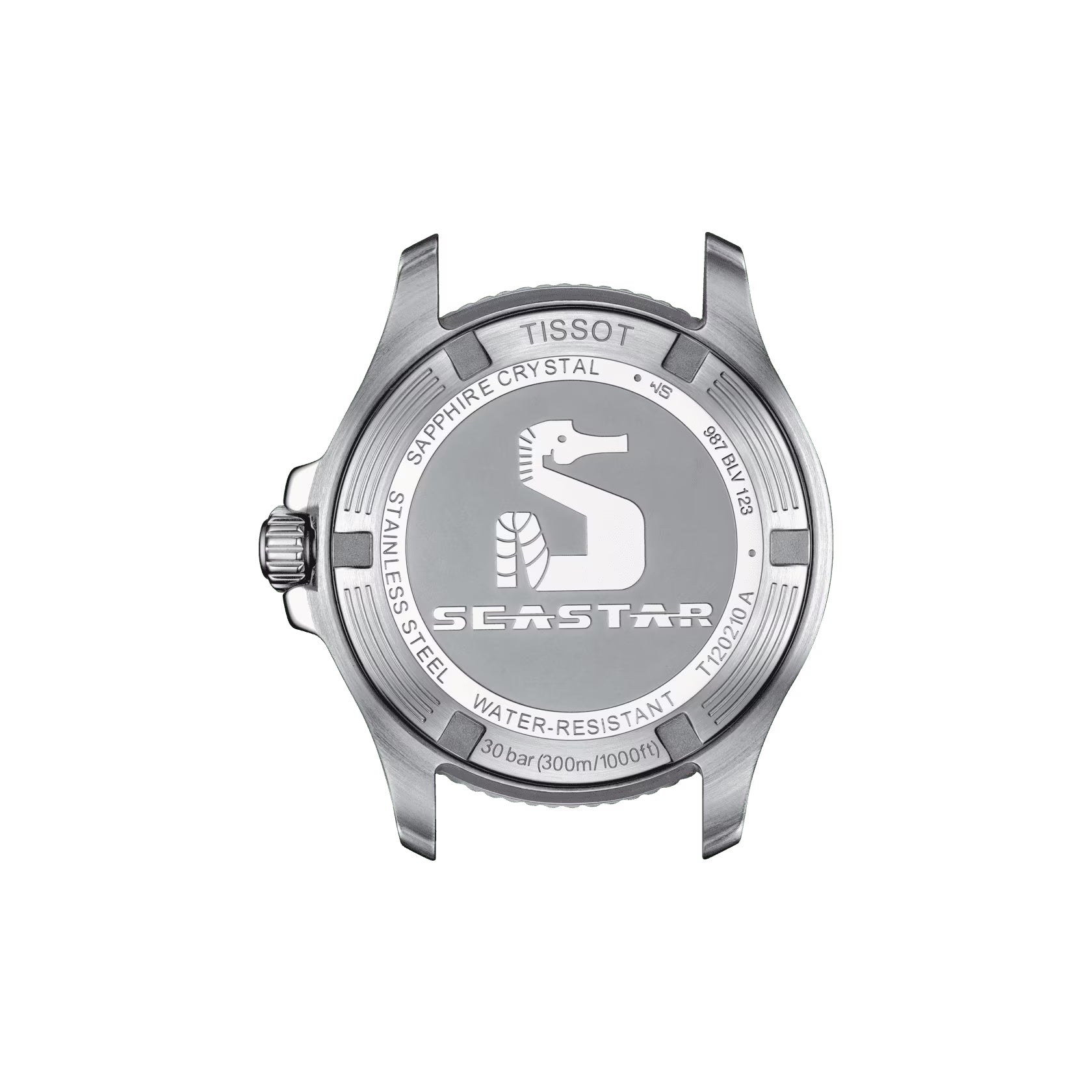 Orologio Unisex Tissot Quarzo Solo Tempo Acciaio Seastar Nero 300 m T1202101105100
