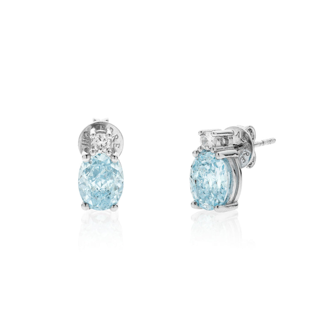 Orecchini Donna 1AR Unoaerre Argento 925 Bianco topazio azzurro 6132