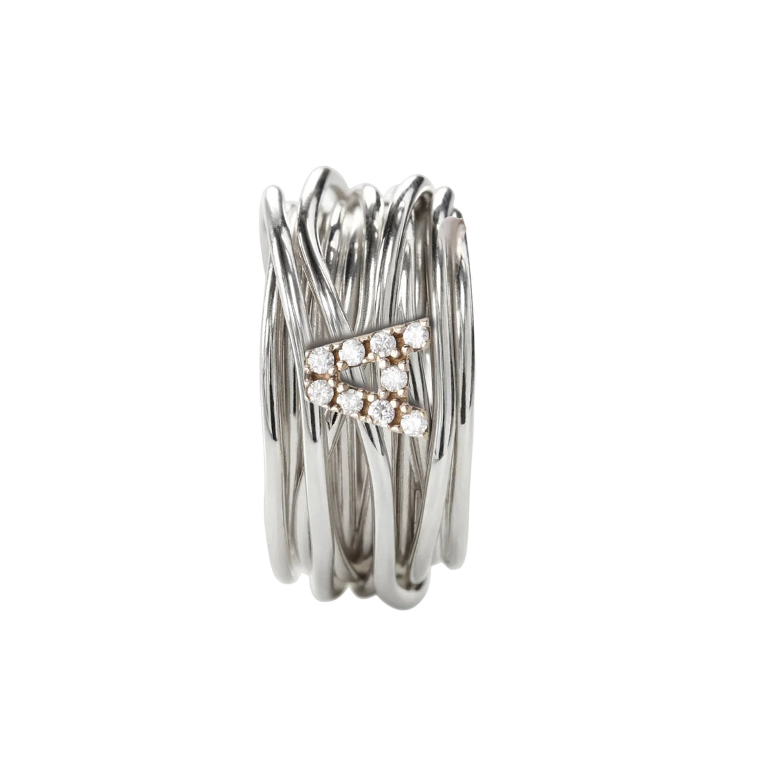 Anello Donna Filodellavita Iniziale A 13 Fili Argento Diam.Bianchi AN290A