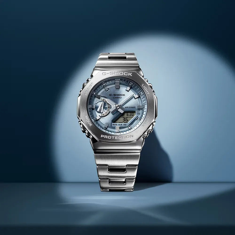 Orologio Uomo Casio G-SHOCK Acciaio Celeste GM-2110D-2AER