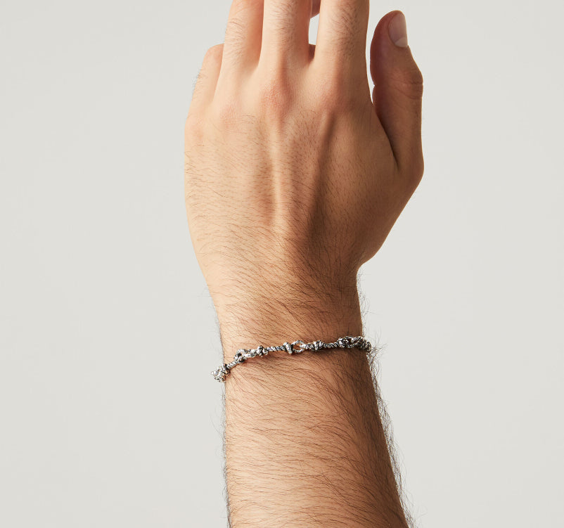 Bracciale Uomo Giovanni Raspini Argento 925 St. Tropez Nodi Intrecci Marinari 09394L