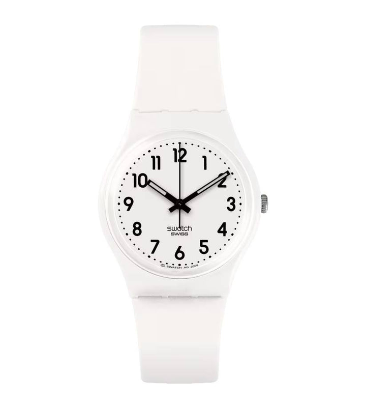 Orologio Unisex Bambino Swatch Just White Soft Quarzo Bianco Nero SO28W107-S14