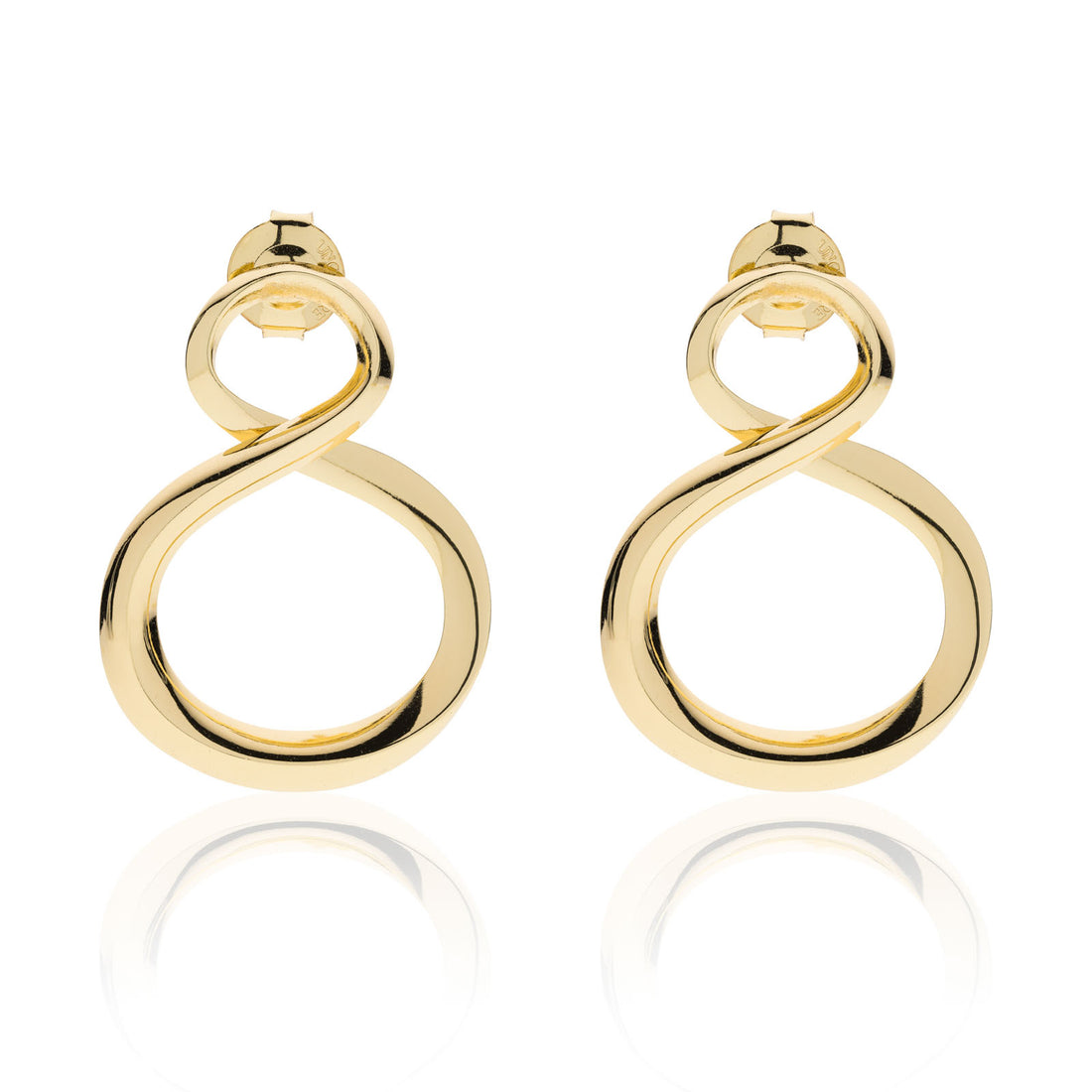 Orecchini Donna Unoaerre Bronzo Dorato Lunghi infinito 557033