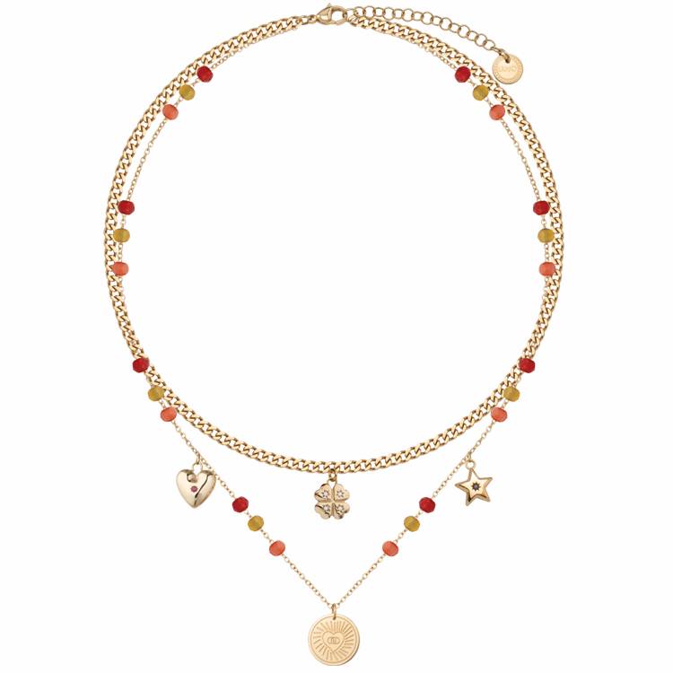 Collana Donna Liujo Acciaio Multifilio Pendente Stellina LJ3179