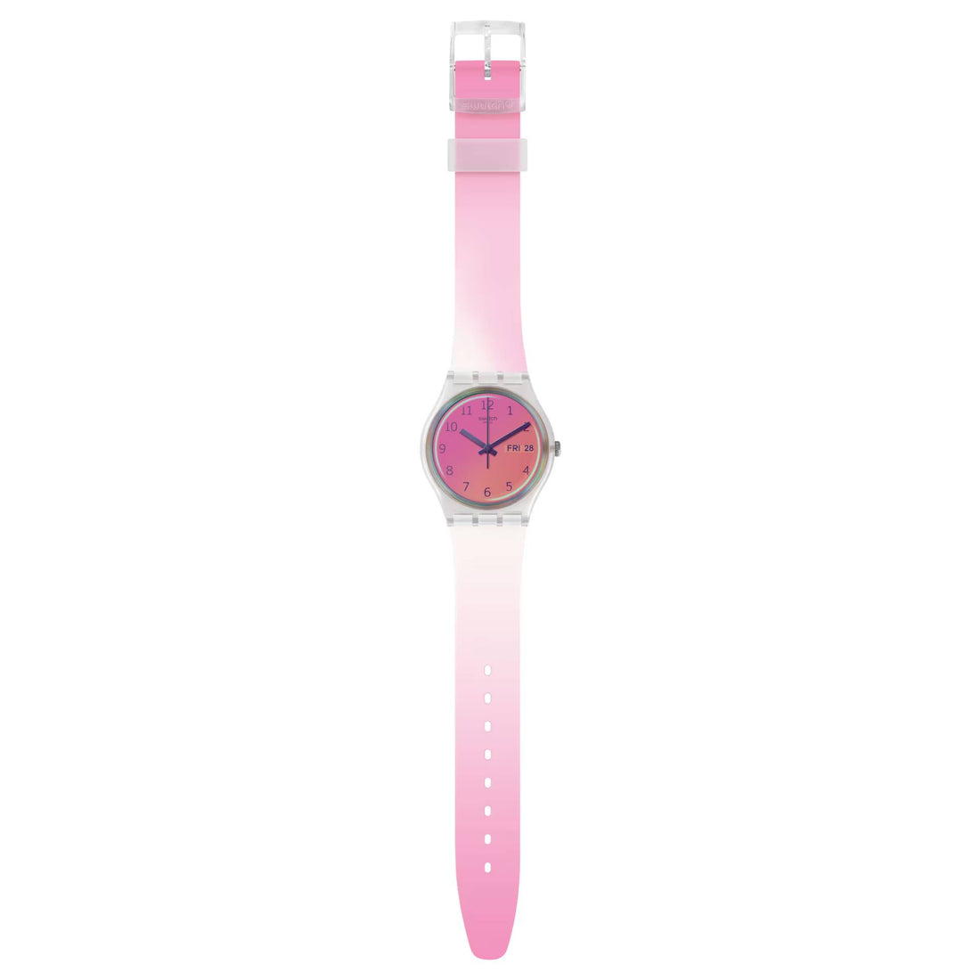 Orologio Donna Bambina Swatch Ultrafushia Quarzo Doppia Data Rosa GE719