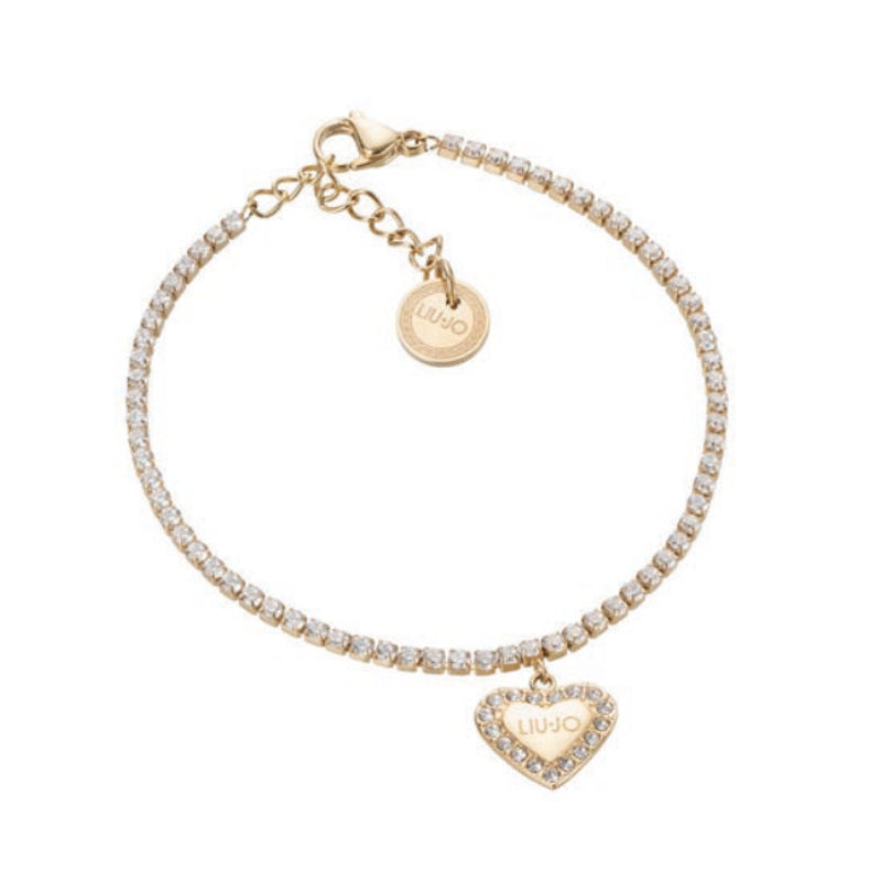 Bracciale Donna Liu Jo Acciaio Dotato Tennis Lucido Zirconi Bianchi LJ2098