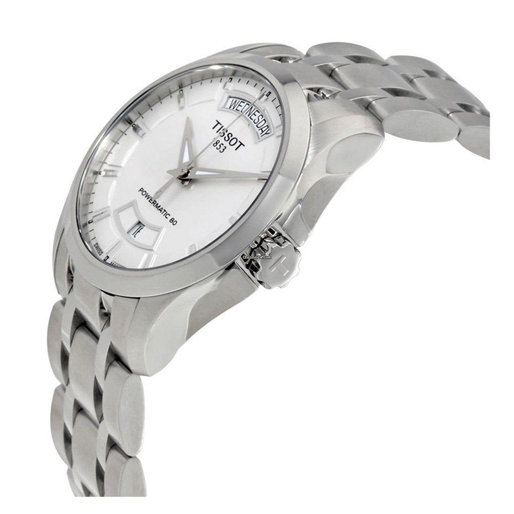 Orologio Uomo Automatico Tissot Couturier acciaio doppia data  T0354071103101