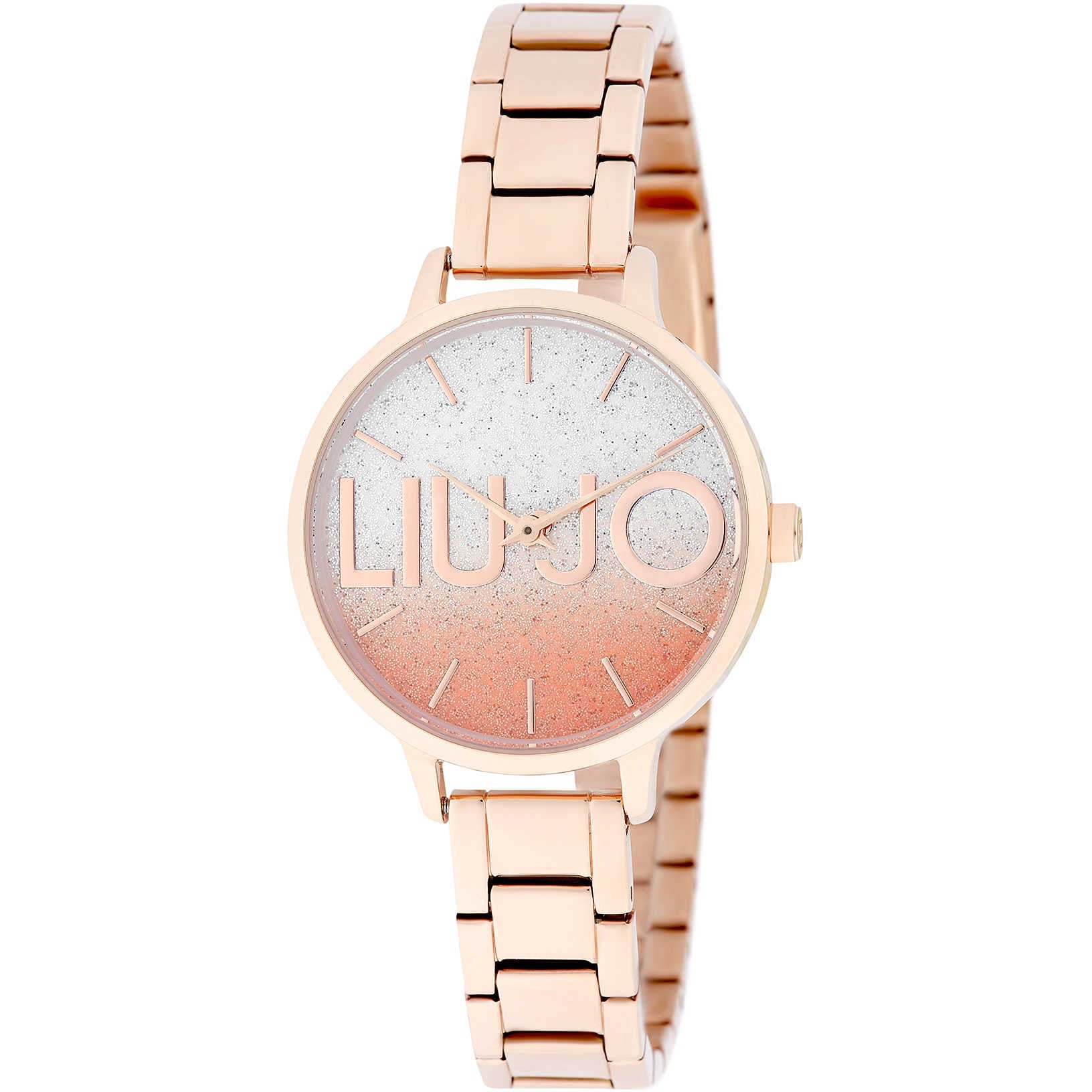 Orologio Donna Liu Jo Acciaio Rosè Solo Tempo Quarzo quadrante glitterato TLJ1793