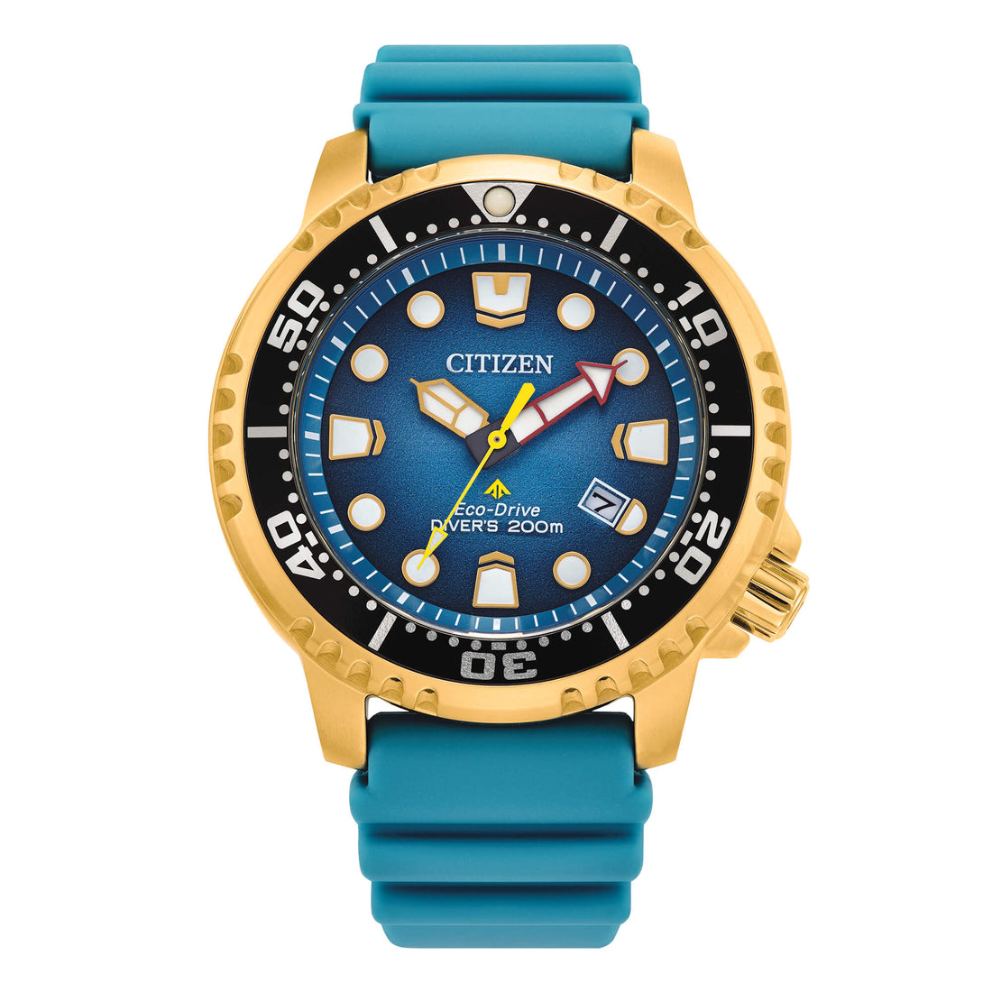 Orologio Uomo Citizen Promaster Eco-Drive Acciaio Oro Gomma Turchese BN0162-02X