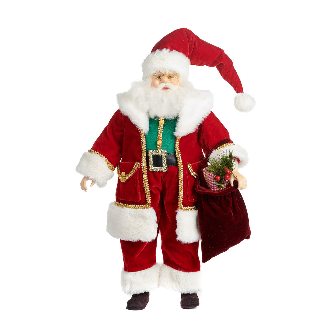 Babbo Natale Goodwill Artigianale Sacco Regali Altezza 50 cm J 602204
