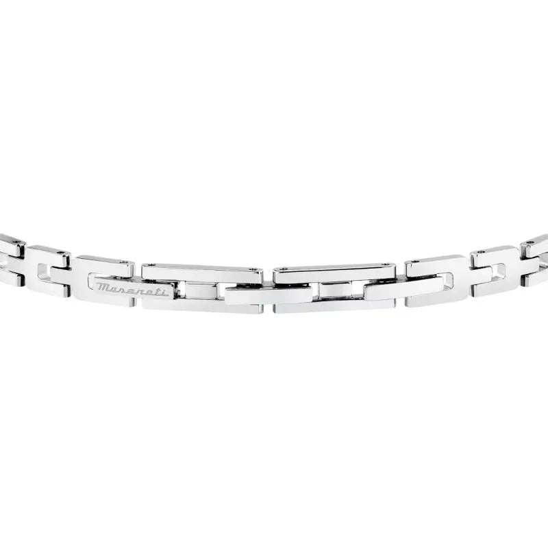 Bracciale Uomo Maserati Acciaio Bicolore Targhetta Centrale Rosè Incisa JM125ATY24