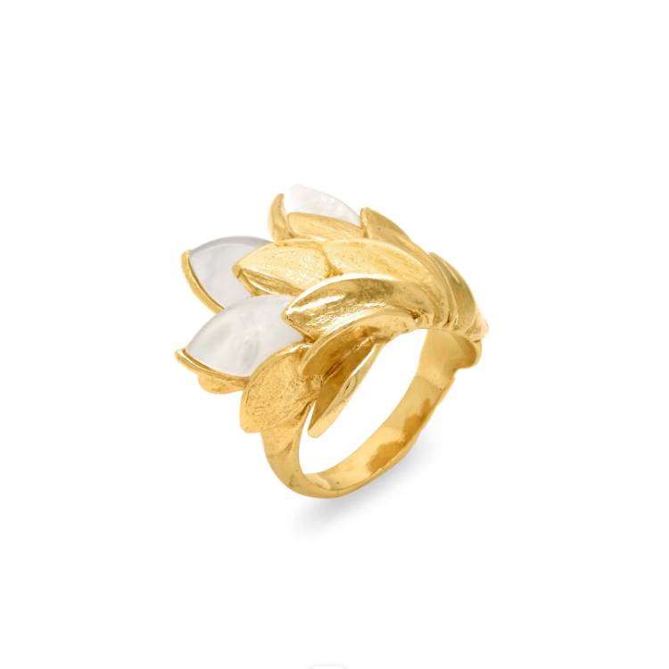 Anello Donna Giovanni Raspini Argento 925 Dorato Madreperla 12523/16