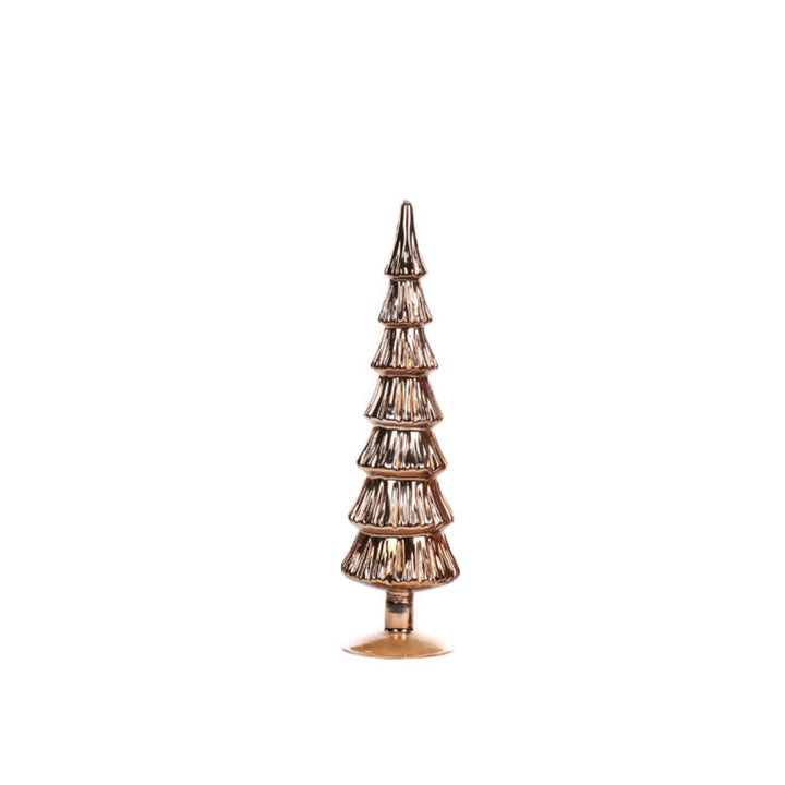 Goodwill Albero Natale Vetro Brown Lucido Lavorato P 29282/1