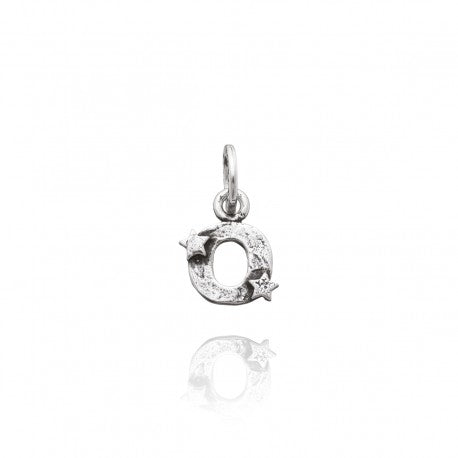 Charm Donna Giovanni Raspini Argento 925 Iniziale O Con Due Stelle Fatto A Mano 06659