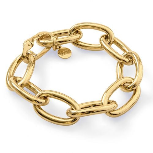 Bracciale Donna Unoaerre Bronzo Lucido Dorato Maglia Forzatina 498345