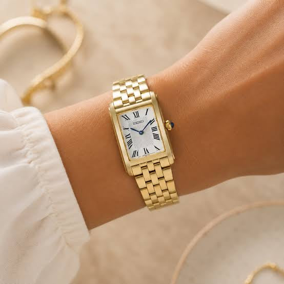 Orologio Donna Seiko Quarzo Acciaio Dorato Lucido Numeri Romani HGG001P1