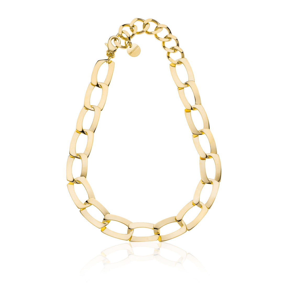 Collana Donna Unoaerre Bronzo dorato Lucido  girocollo piatta Dinamica 555869