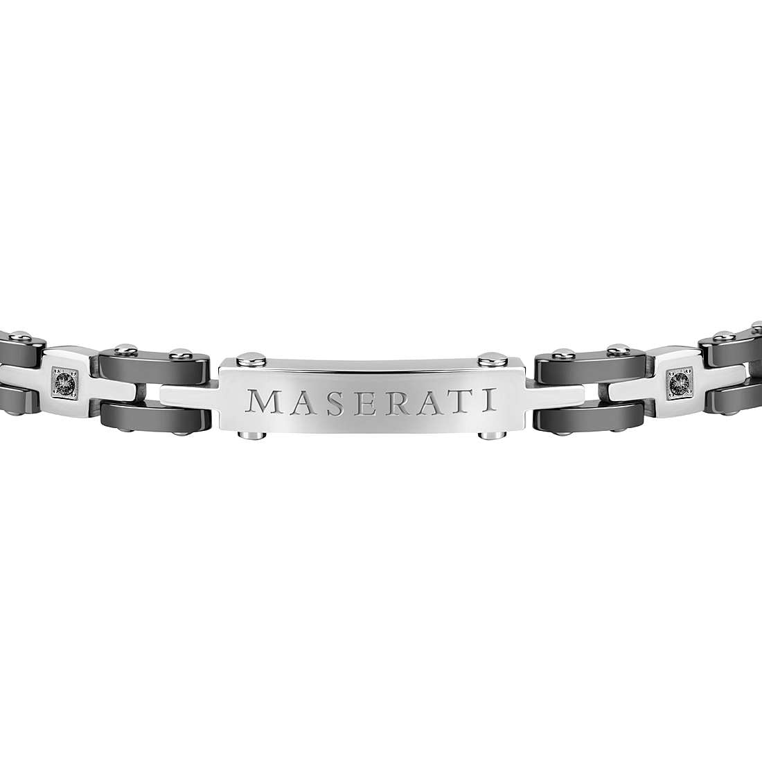 Bracciale Uomo Maserati Acciaio e ceramica nera  JM219AQH11